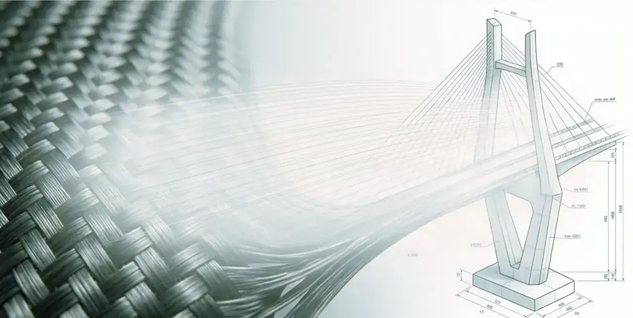 Bridge structure reinforced with carbon fiber composites