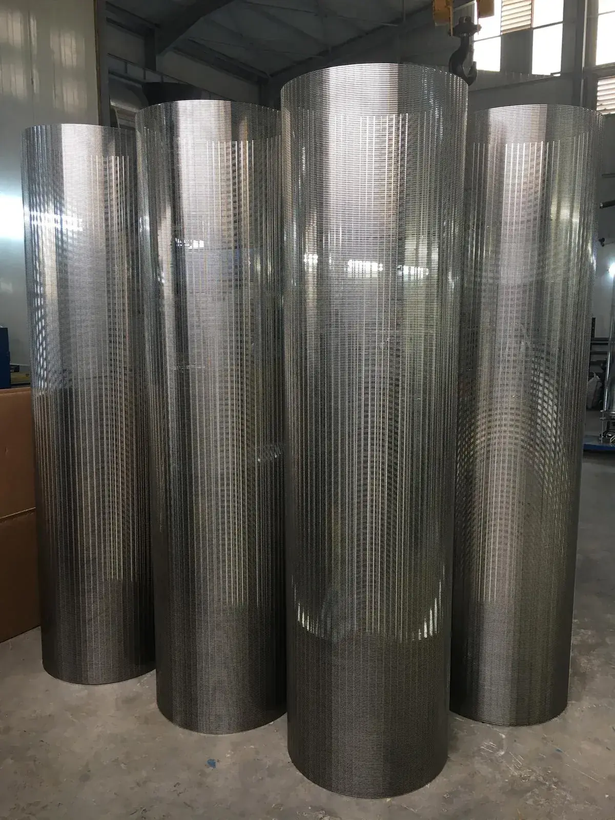 Cylindrical wedge wire screens manufactured by Aden Wedge Wire